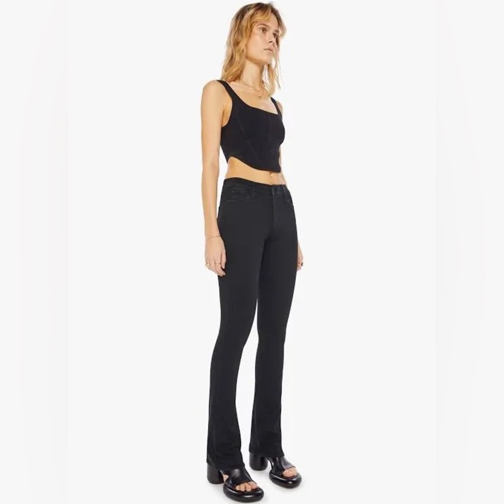 NWT Mother Denim The Runaway Women's Black Jeans in Not Guilty Black - Picture 3 of 7